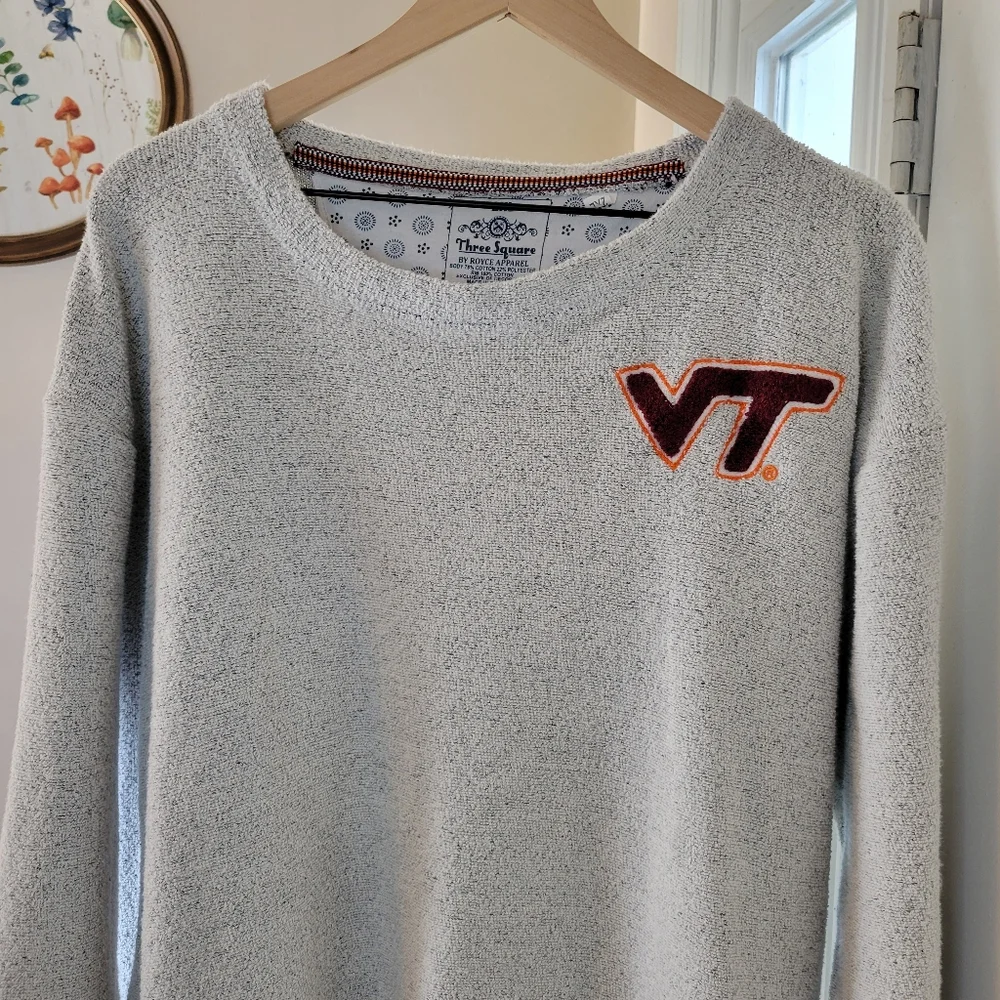 Virginia Tech Hokies Novelist Speckle Fleece Pullover Sweatshirt,‎ Size 2XL